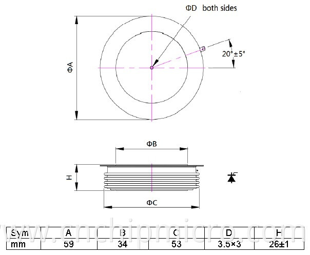 Thyristor DCR804 Configuration